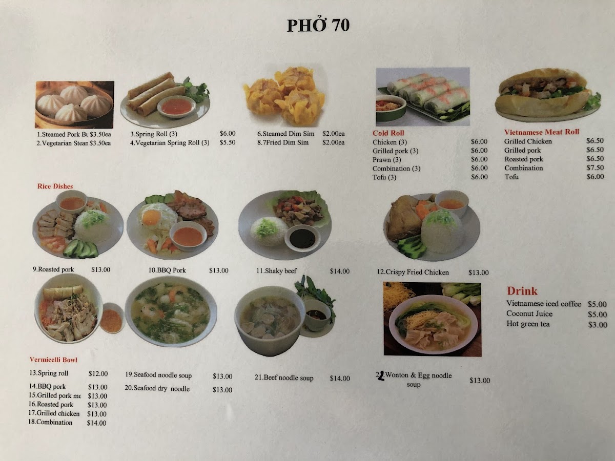 Menu Pho 70-8